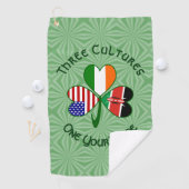 Serviette De Golf Kenyan irlandais Shamrock personnalisé drapeaux am (En situation)