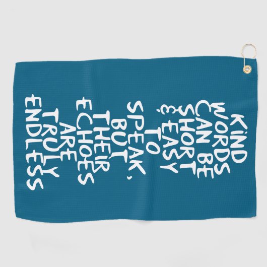 Serviette De Golf Kind words (Horizontal)