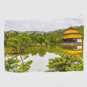 Serviette De Golf Kinkaku-ji Ou Pavillon D'Or Et Étang, Kyoto