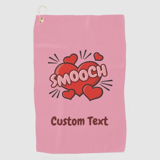 Serviette De Golf Kissing Comic Sound Effect (Devant)