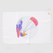 Serviette De Golf Kiteboarder kitesurfer (Horizontal)