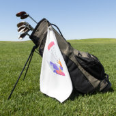 Serviette De Golf Kiteboarder kitesurfer (Vert)