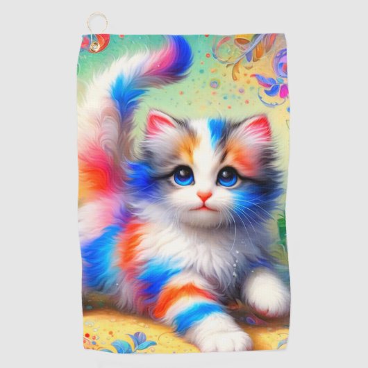 Serviette De Golf Kitten Art (Devant)