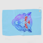 Serviette De Golf Kitty souriant (Horizontal)