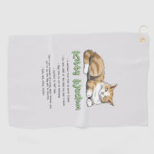 Serviette De Golf Kitty Wisdom - Règles de chats amusantes avec un c (Horizontal)