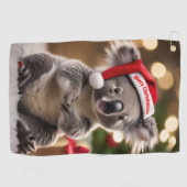 Serviette De Golf "Koala Kris Kringle : Noël en dessous" (Horizontal)