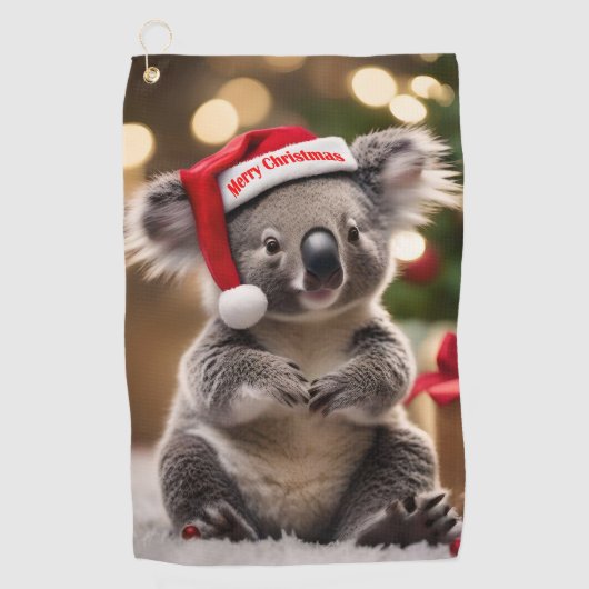 Serviette De Golf "Koala Kris Kringle : Noël en dessous" (Devant)