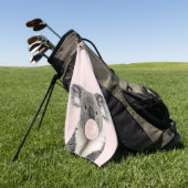 Serviette De Golf Koala soufflant un bubble gum rose (Vert)