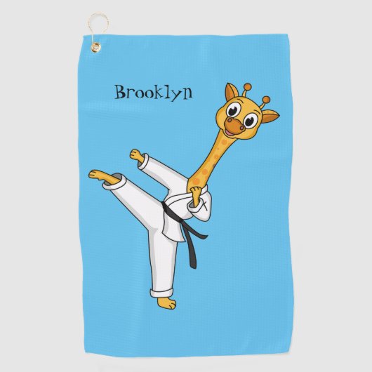 Serviette De Golf Kung Fu giraffe (Devant)