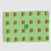 Serviette De Golf La chance des Leprechauns irlandais et shamrock (Horizontal)
