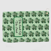Serviette De Golf La Chance Du Shamrock Vert Irlandais 2025 (Horizontal)