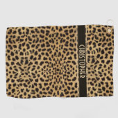 Serviette De Golf La copie de peau de tache de léopard (Horizontal)