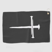 Serviette De Golf La Croix Blanche des trois clous Christian (Horizontal)