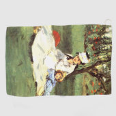 Serviette De Golf La famille Monet dans son jardin Edouard Manet (Horizontal)