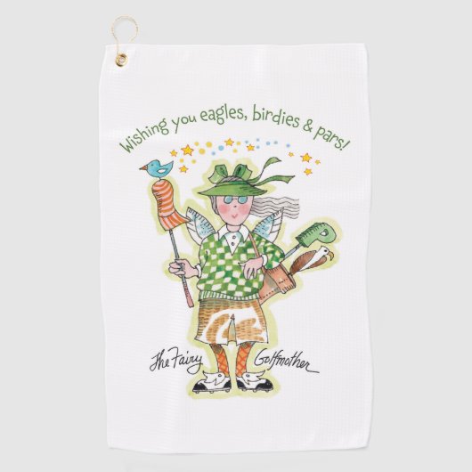 Serviette De Golf La Fée folle en vert (Devant)