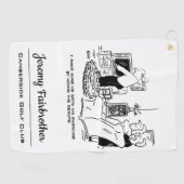 Serviette De Golf La femme cache la télécommande (Horizontal)