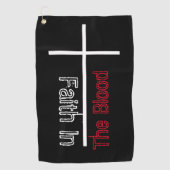 Serviette De Golf La foi dans le sang Croix chrétienne (Devant)