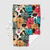 Serviette De Golf La foule des chats (En situation)