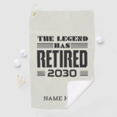 Serviette De Golf La Légende A Retraité La Retraite Personnalisée (En situation)