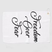 Serviette De Golf La liberté face à la peur (Horizontal)