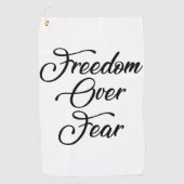 Serviette De Golf La liberté face à la peur (Devant)