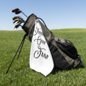 Serviette De Golf La liberté face à la peur (Vert)