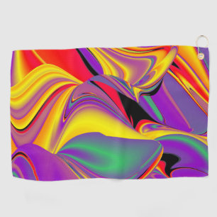 Serviette De Golf La magie des couleurs Abstrait Rainbowart 3D
