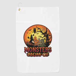 Serviette De Golf La maman des monstres Halloween squelette citrouil