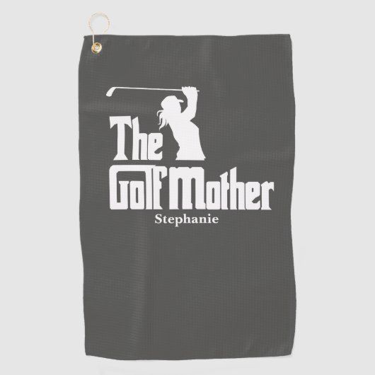 Serviette De Golf La Mère De Golf Avec Le Nom Funny Golf Thème (Devant)