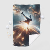 Serviette De Golf La petite danse rencontre l'univers (En situation)