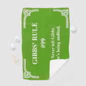Serviette De Golf La règle 99 de Gibbs (En situation)