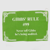Serviette De Golf La règle 99 de Gibbs (Horizontal)