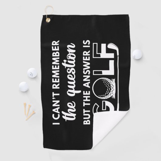 Serviette De Golf La Réponse Est Le Golf (En situation)