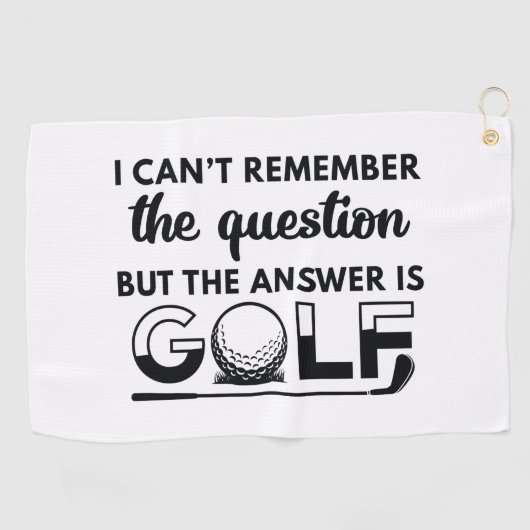 Serviette De Golf La Réponse Est Le Golf (Horizontal)