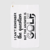 Serviette De Golf La Réponse Est Le Golf (Devant)