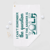 Serviette De Golf La Réponse Est Le Golf (En situation)