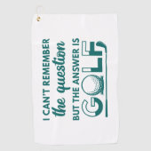 Serviette De Golf La Réponse Est Le Golf (Devant)