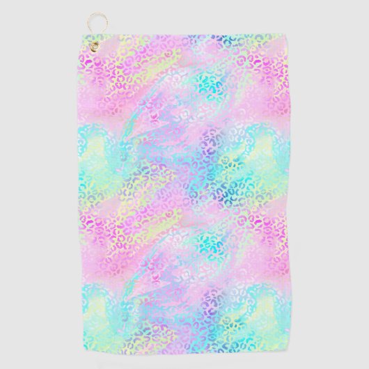 Serviette De Golf La série Léopard Iridescent Design 10 (Devant)
