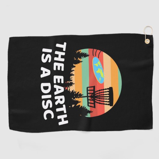 Serviette De Golf La Terre Est Un Disque Golf (Horizontal)