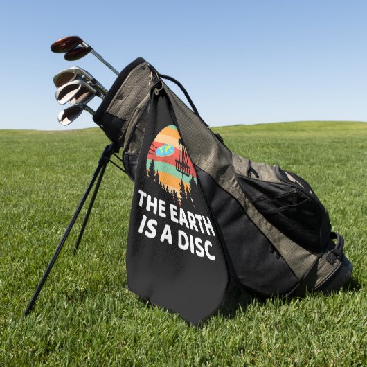 Serviette De Golf La Terre Est Un Disque Golf (Vert)