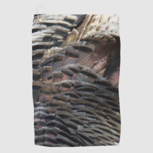 Serviette De Golf La Turquie sauvage Plumes I Abstrait Nature Design