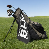 Serviette De Golf La typographie blanche de BLM Black Lives Matt sur (Vert)