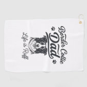 Serviette De Golf La vie de papa Border Collie est rude conception d (Horizontal)