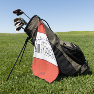 Serviette De Golf La vie est meilleure Citation de parcours de golf 