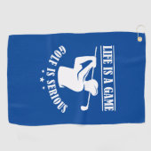 Serviette De Golf La Vie Est Un Jeu Le Golf Est Sérieux (Horizontal)
