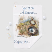 Serviette De Golf La vie est une aventure (En situation)