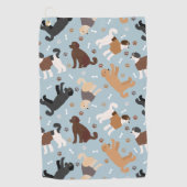 Serviette De Golf Labradoodle / Goldendoodle Bones and Paws (Devant)