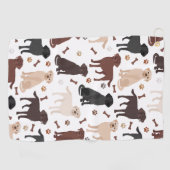 Serviette de golf Labrador Retriever Paws and Bone (Horizontal)