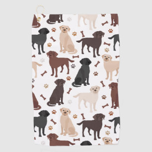 Serviette de golf Labrador Retriever Paws and Bone
