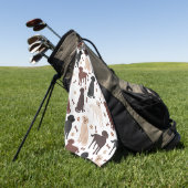 Serviette de golf Labrador Retriever Paws and Bone (Vert)